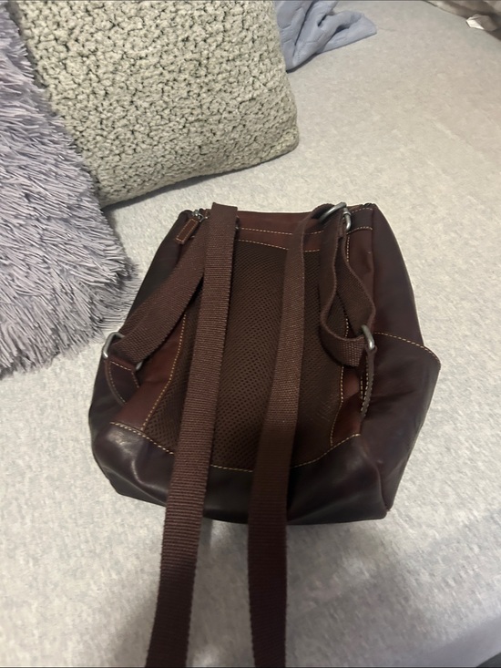 Brown Leather women or men Backpack - Classic Everyday Bag main image 4